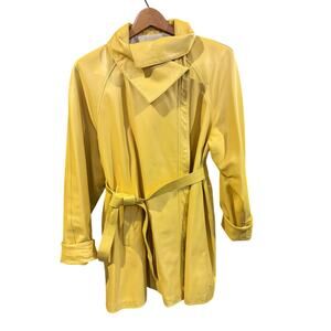 La Torre Butter Yellow Leather Jacket – Size IT 42 (Made in Florence, Italy)